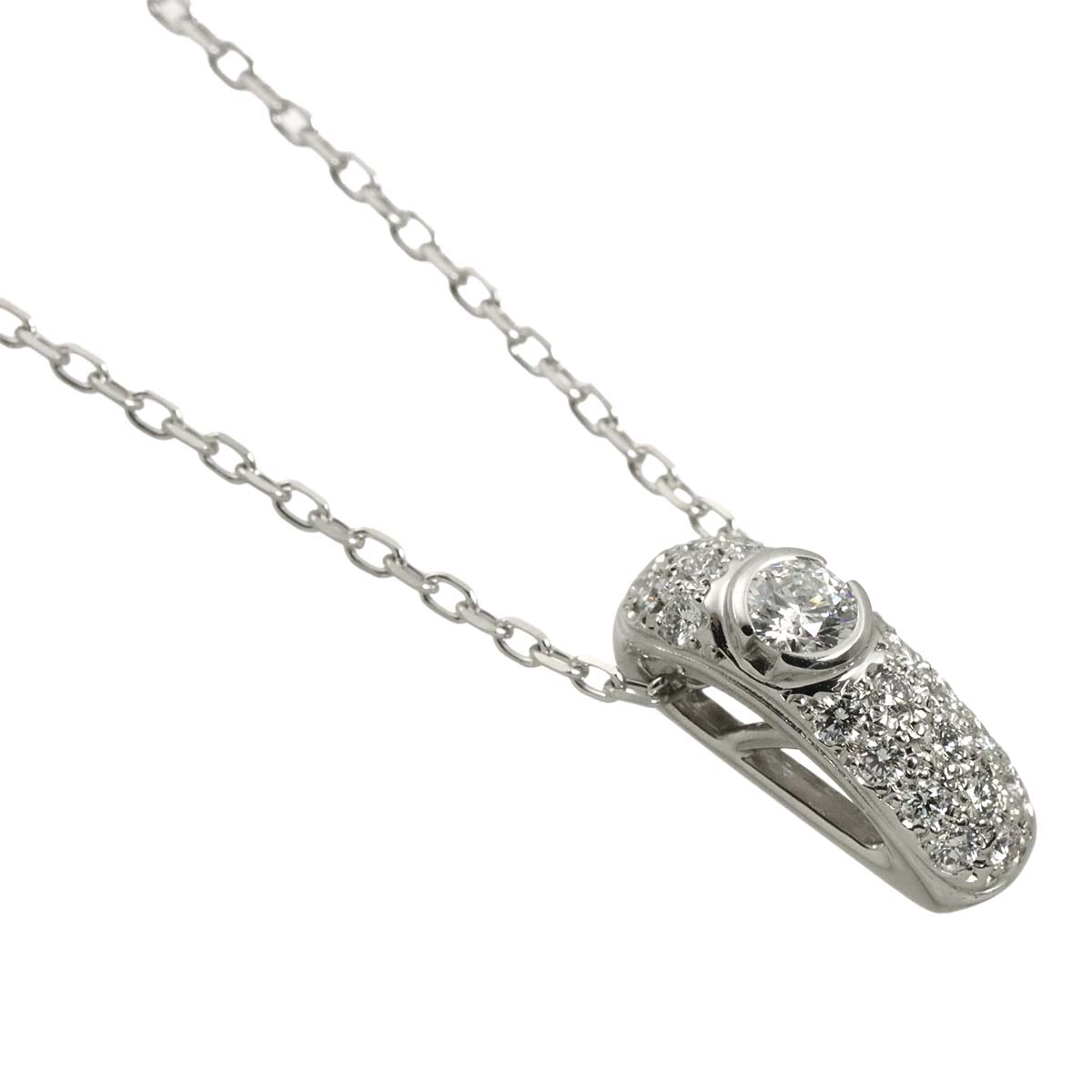 Diamond 0.24ct Necklace 18K White Gold 750