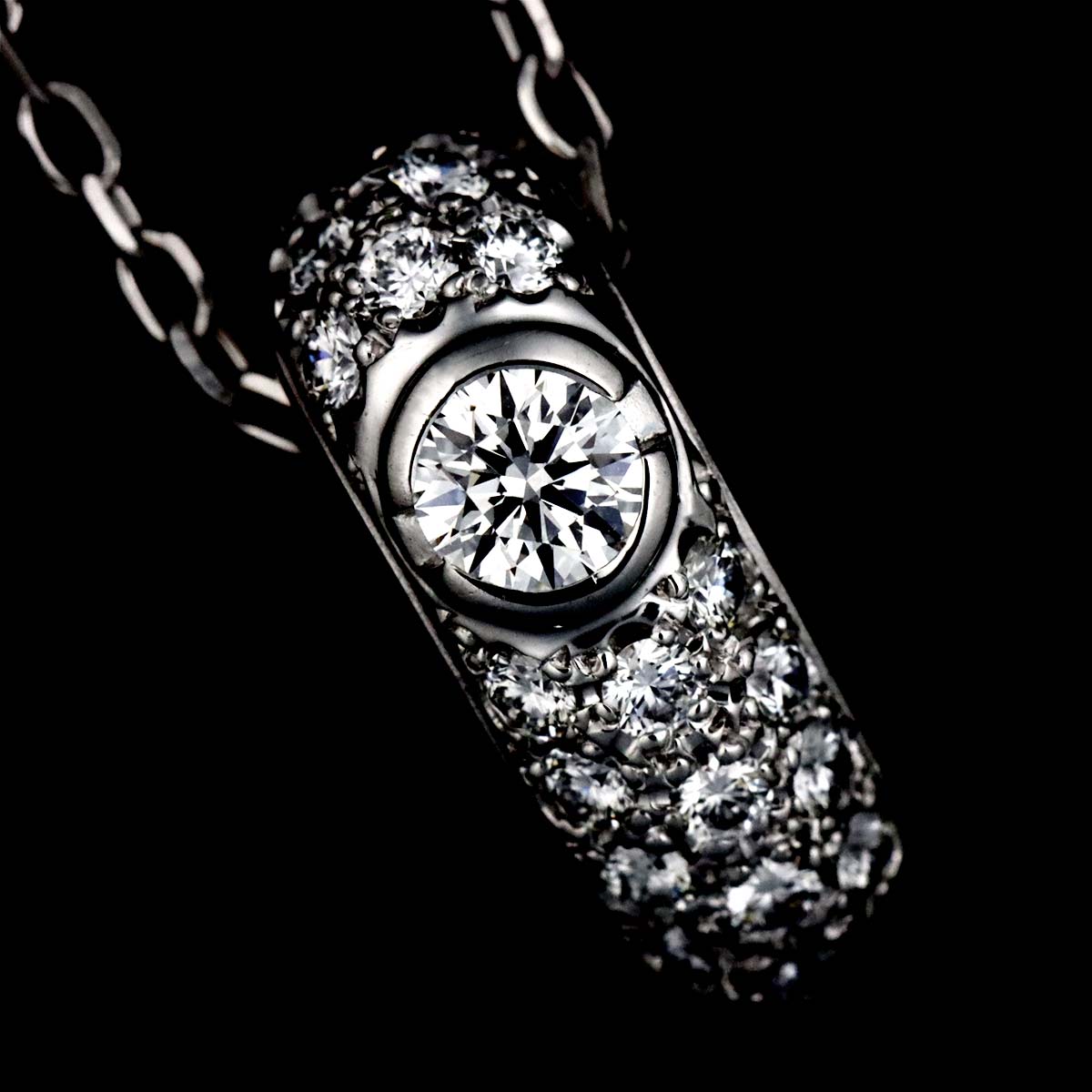 Diamond 0.24ct Necklace 18K White Gold 750