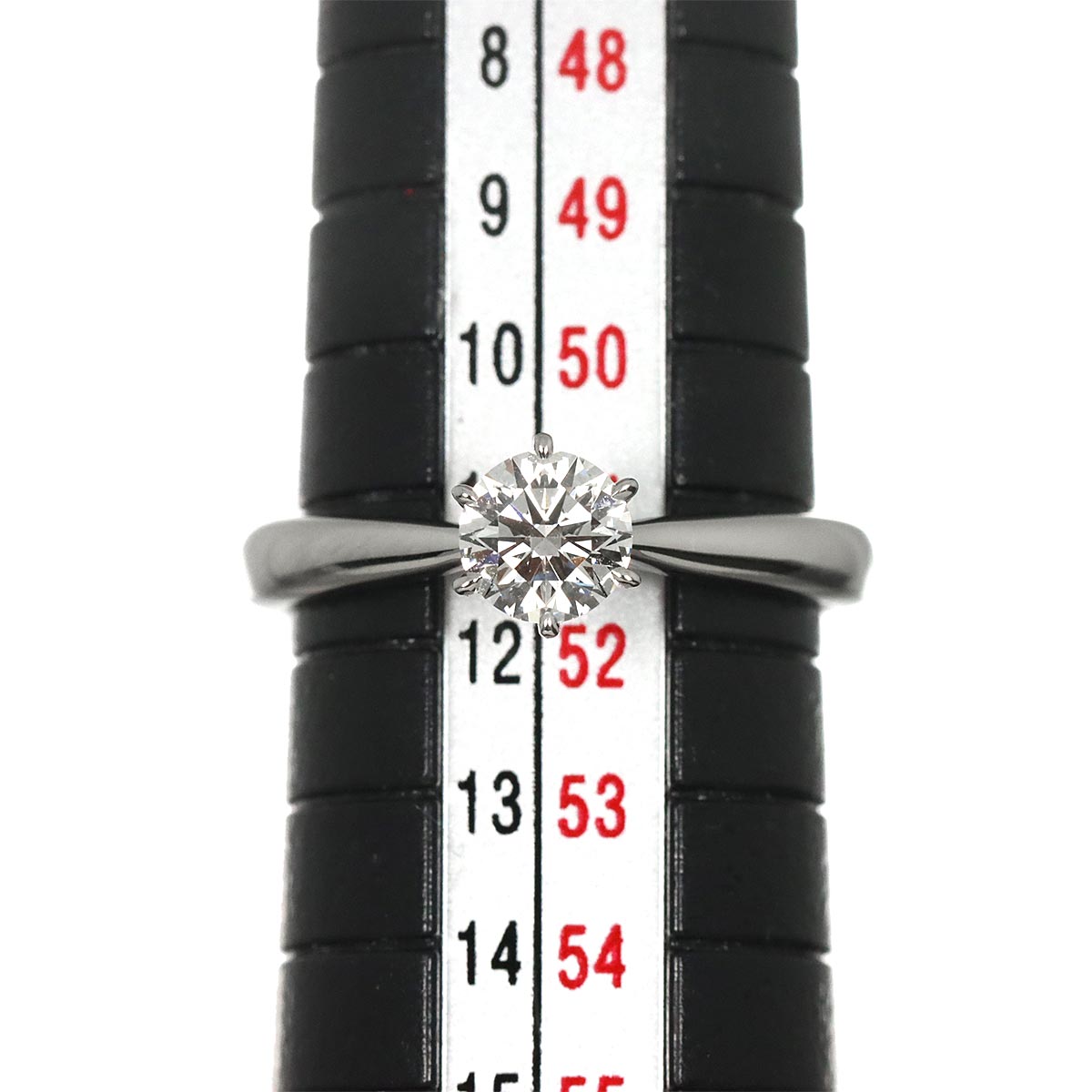 Diamond 0.51ct H/SI1/3EX Ring Pt size5.75-6(US)