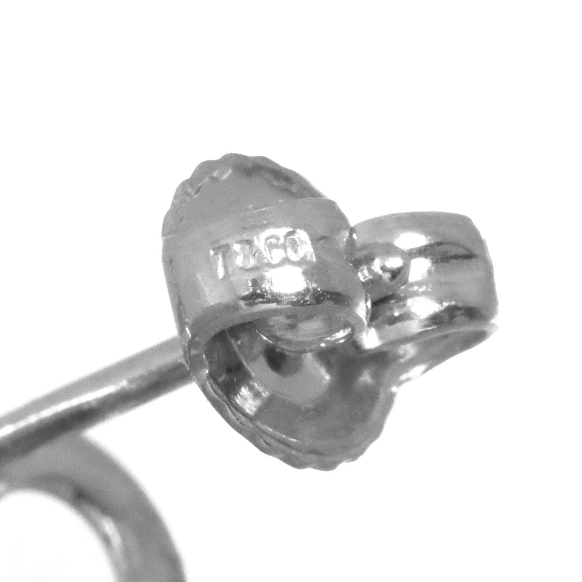 Open Heart Earrings Pierced Pt