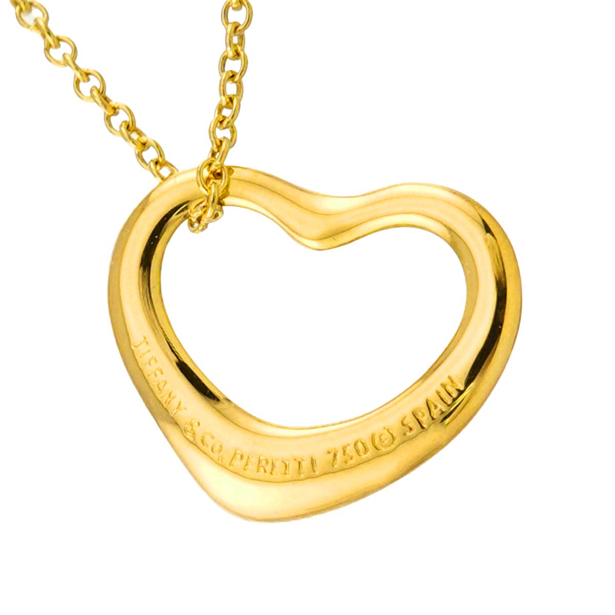 Open Heart Necklace 18K Yellow Gold 750