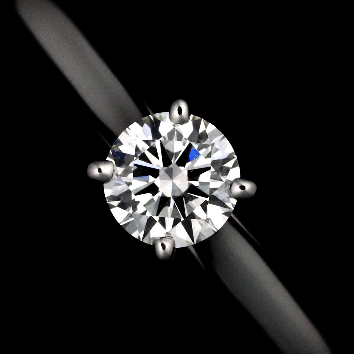 Diamond 0.25ct F/IF/3EX Ring 18K WG 750 Size48 4.5(US)