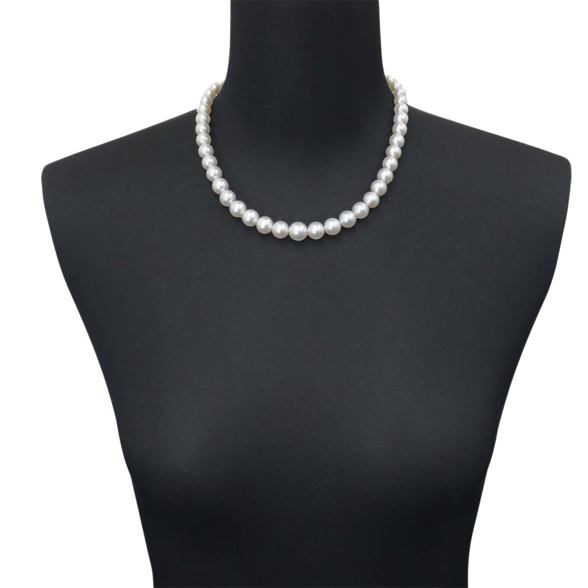 Akoya Pearl 10.6-7.1mm Necklace 18K White Gold 750