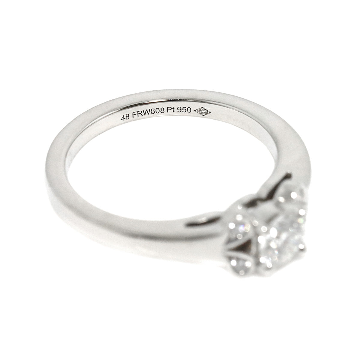 Ballerine Diamond 0.30ct G/VS2/3EX Ring Pt Size48 4.5(US)