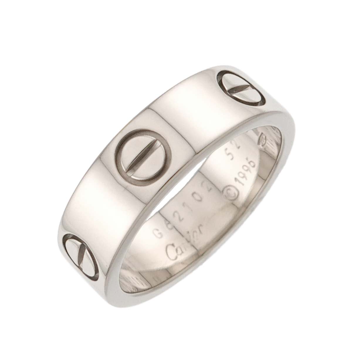 Love Ring 18K White Gold 750 size52 5.75-6(US)