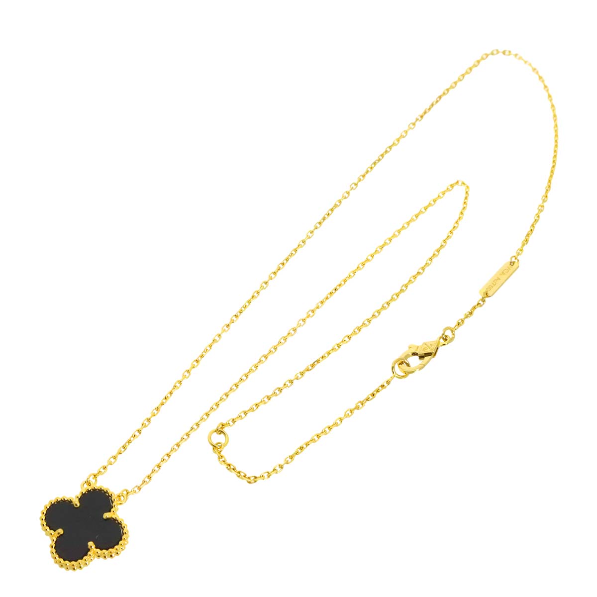 Vintage Alhambra Onyx Necklace 18K YG 750