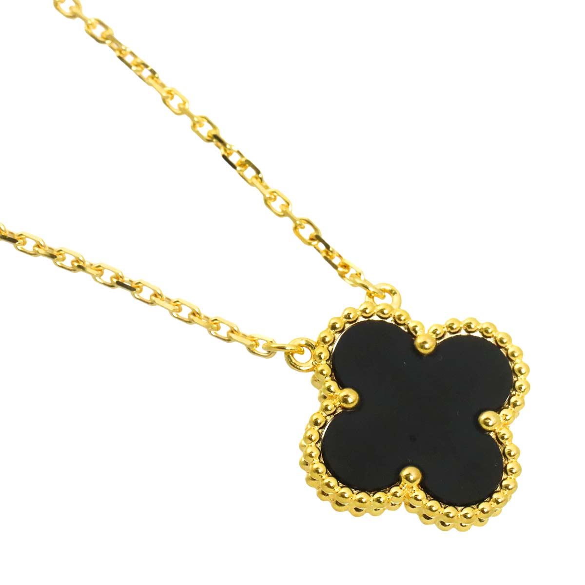 Vintage Alhambra Onyx Necklace 18K YG 750