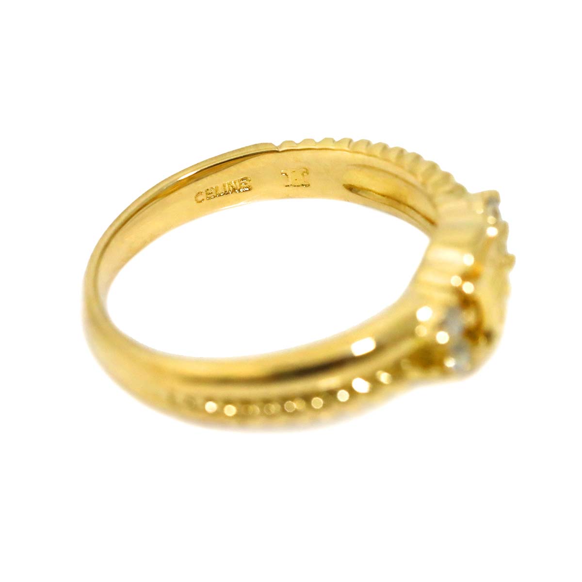 Macadam Diamond 0.12ct Ring 18K YG 750 size5.5-5.75(US)