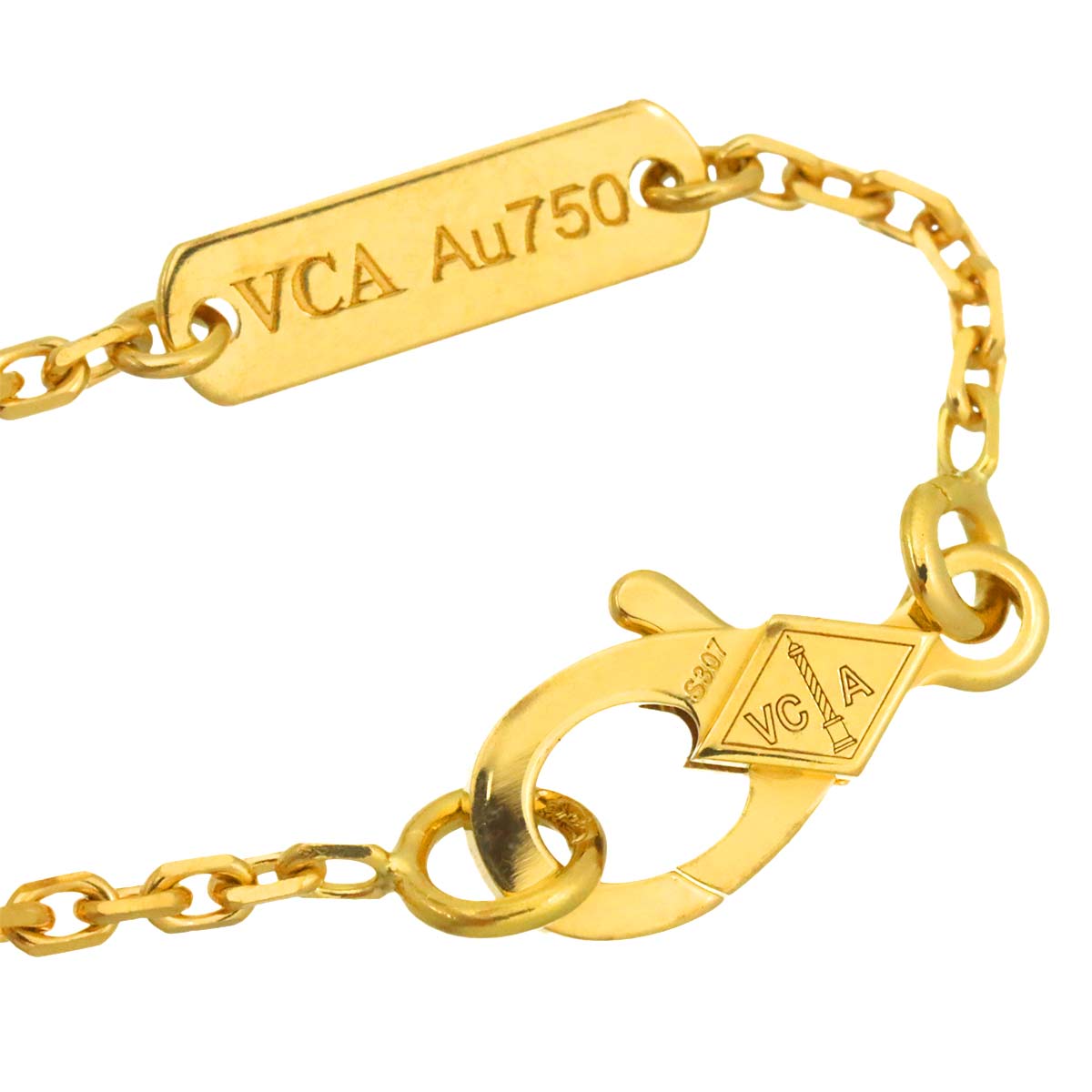 Vintage Alhambra Carnelian Necklace 18K YG 750