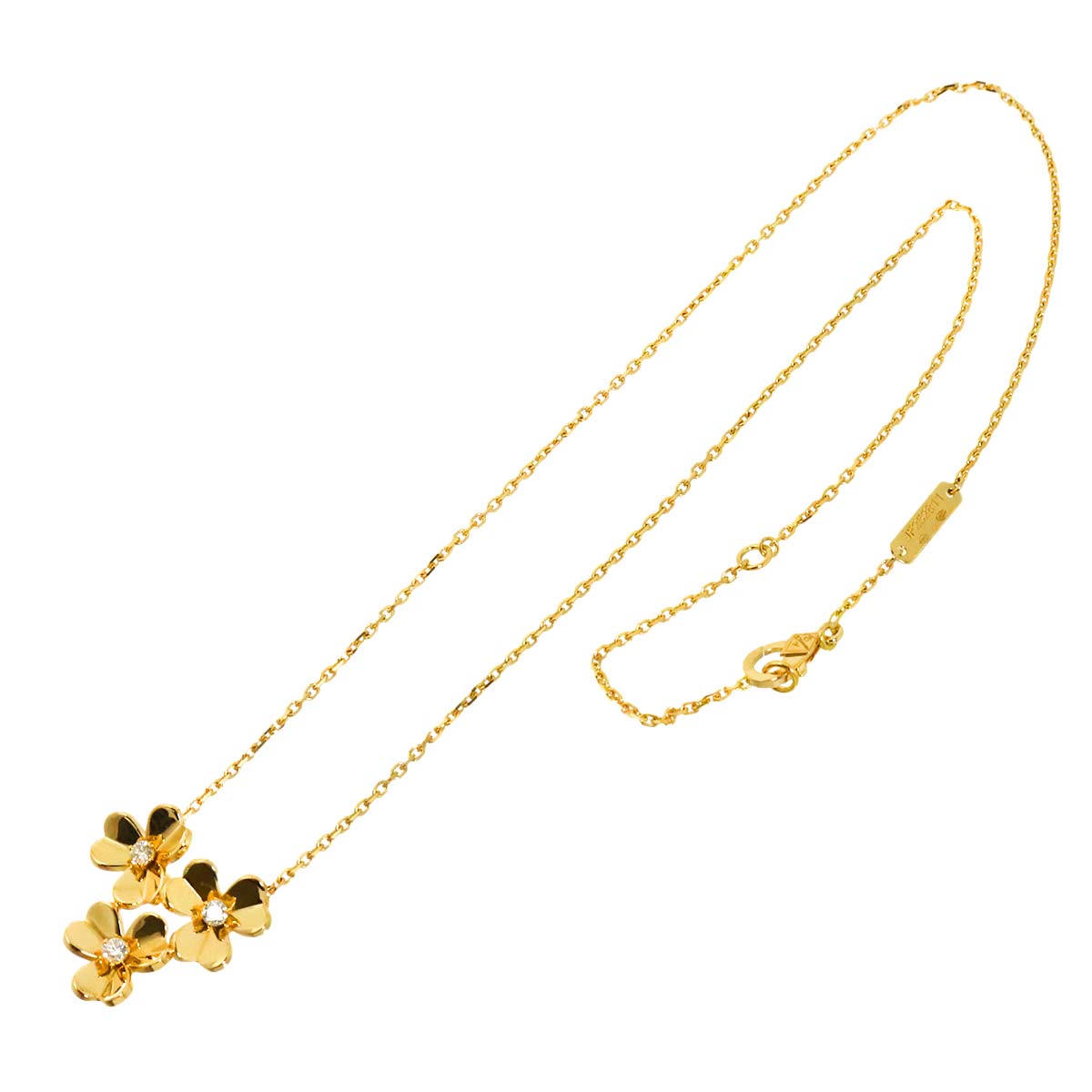 Frivole 3 Flower Diamond Mini Necklace 18K YG 750