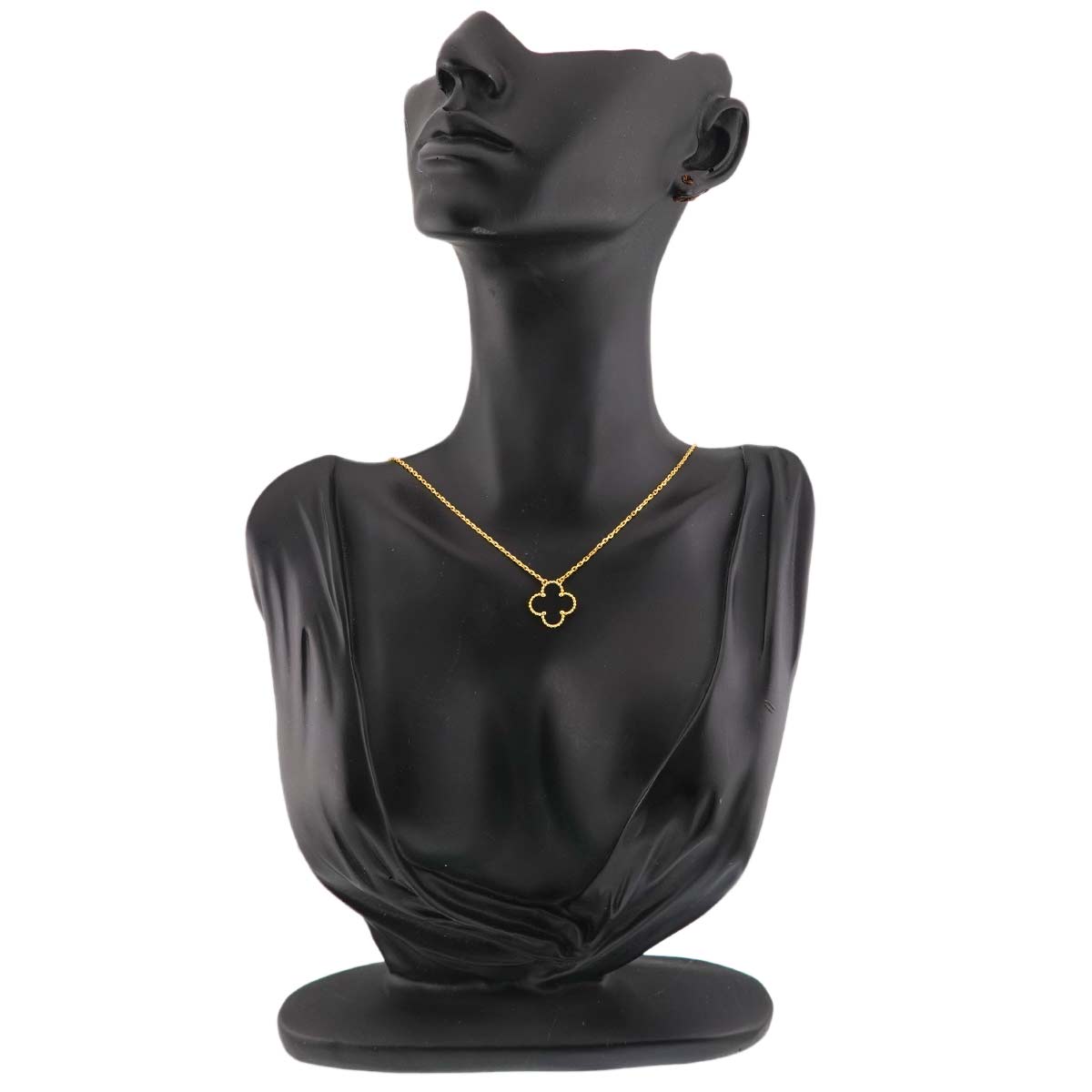 Vintage Alhambra Onyx Necklace 18K YG 750
