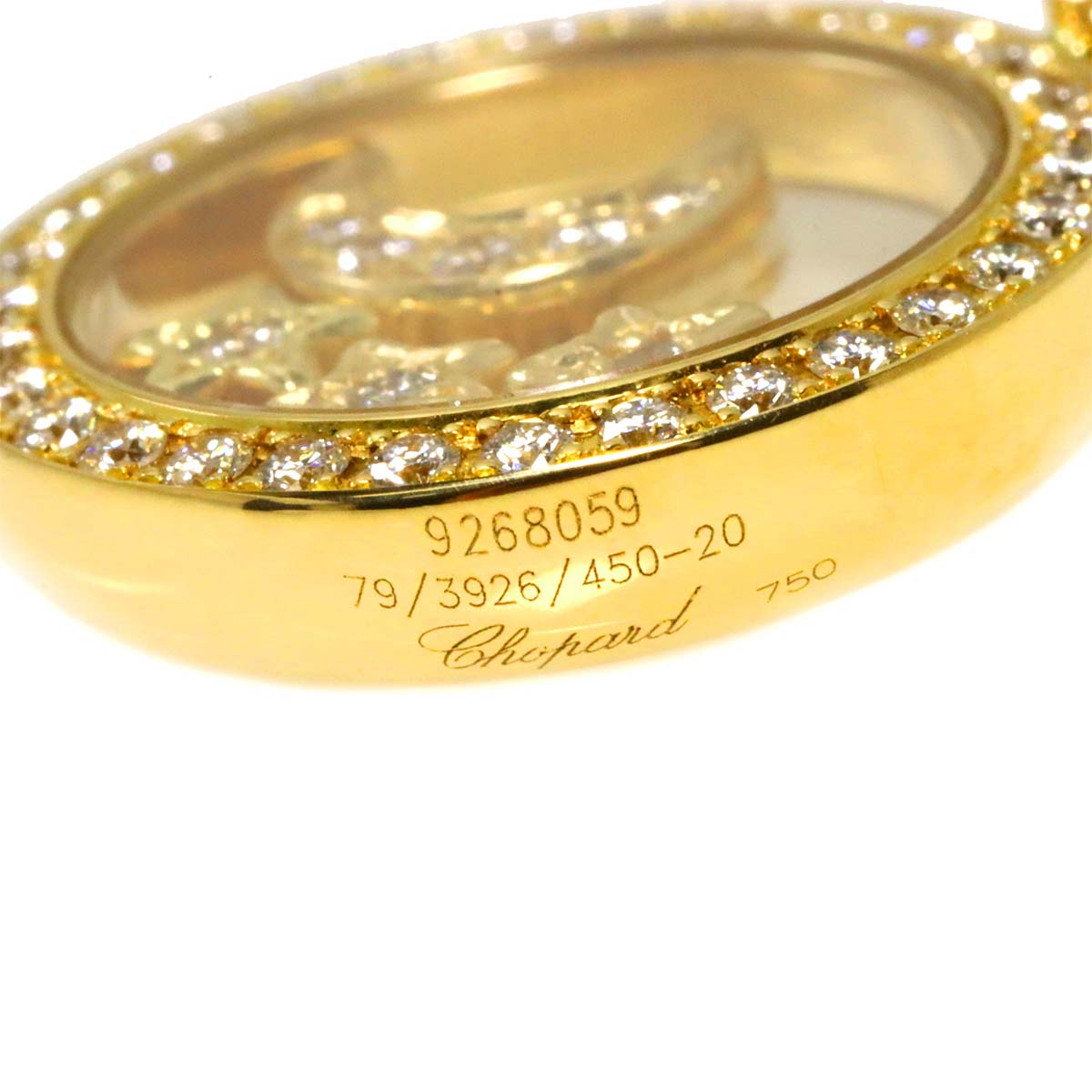 Happy Diamond Moon and Stars Necklace 18K YG 750