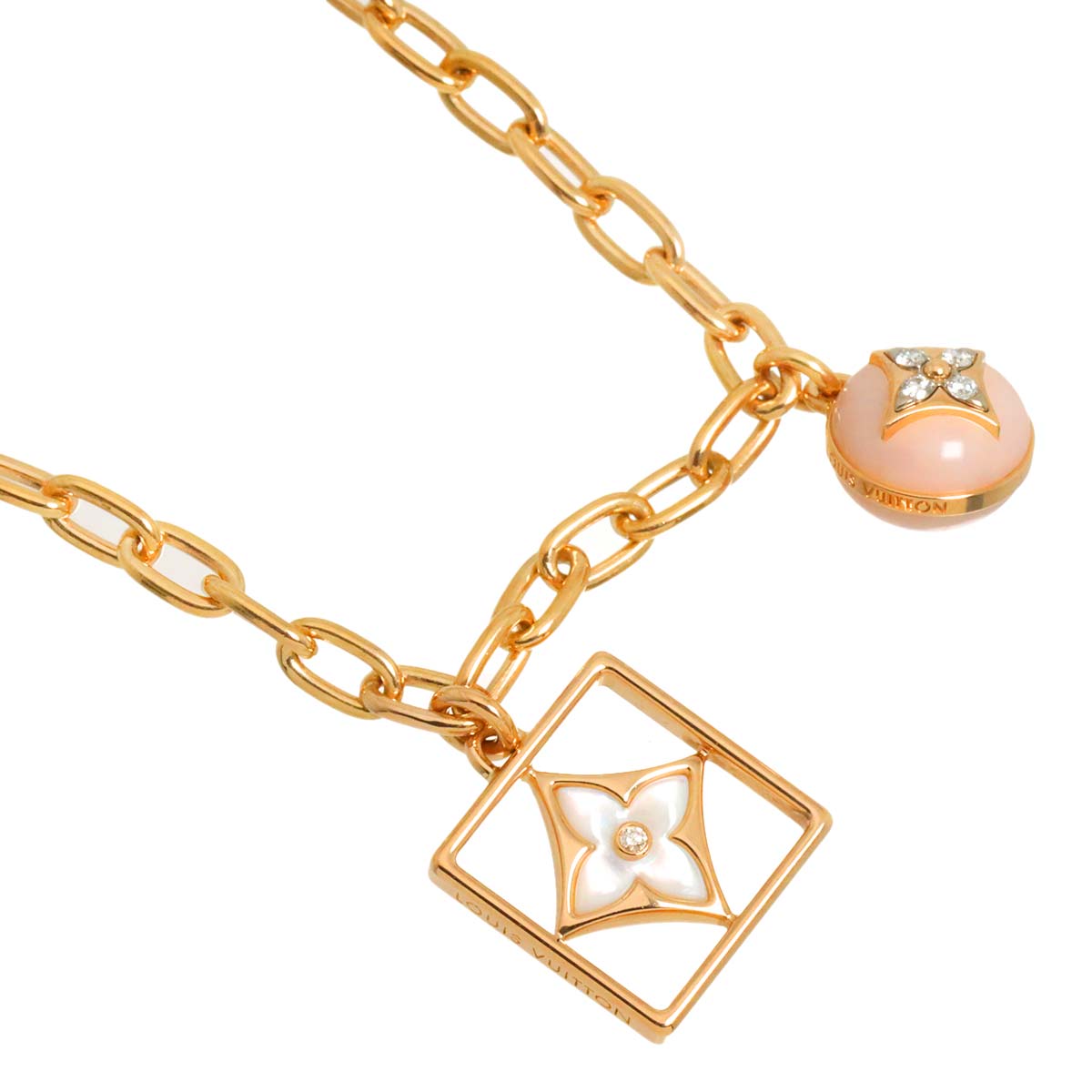 Blossom Opal MOP Diamond Necklace 18K PG Pink Gold 750