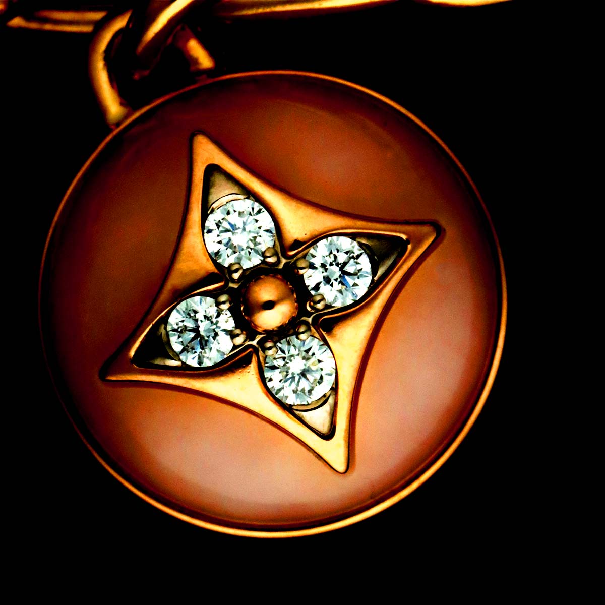 Blossom Opal MOP Diamond Necklace 18K PG Pink Gold 750
