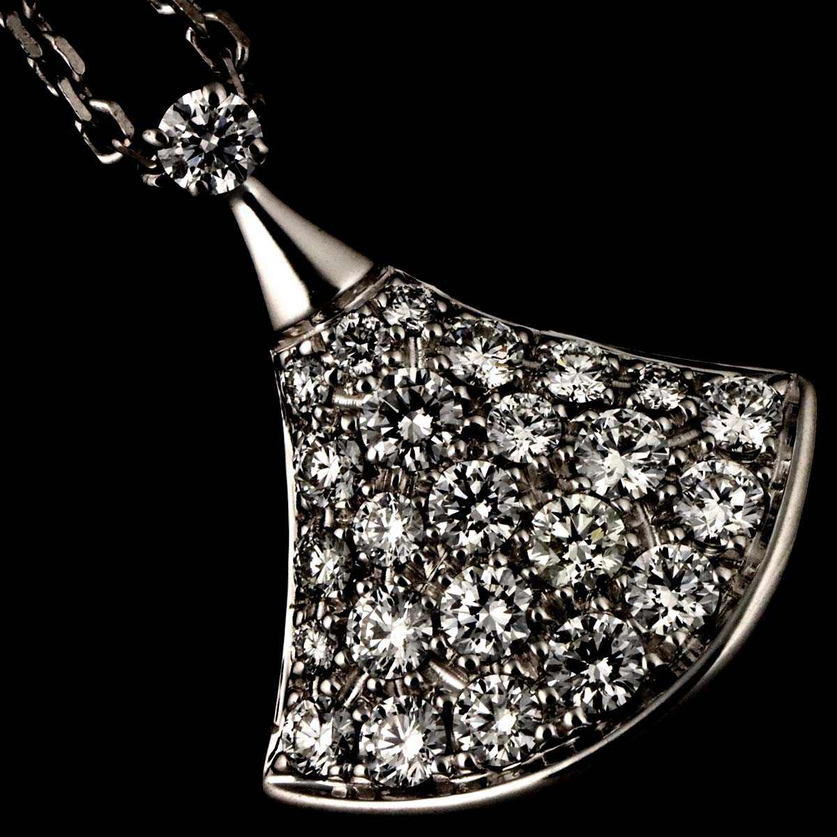 Diva Dream Diamond Necklace 18K White Gold 750
