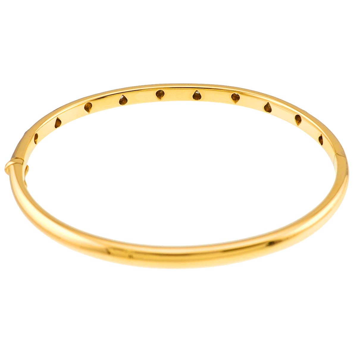 Dots Diamond Bangle Bracelet 18K YG 750 Pt