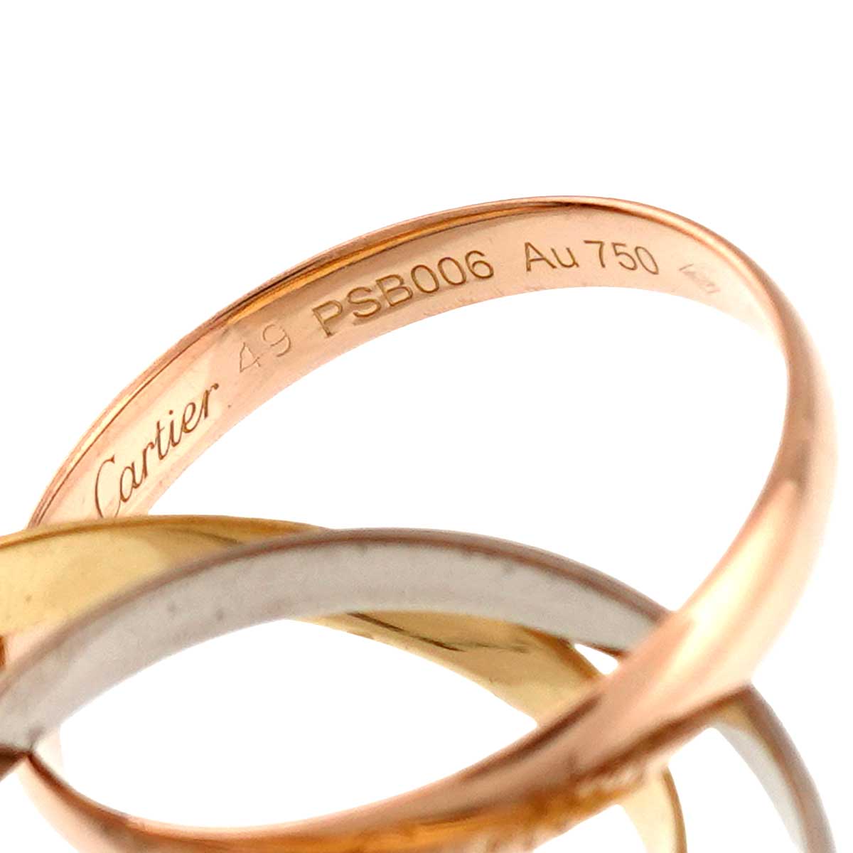 Trinity SM Ring 18K YG WG PG 750 Size49 4.75-5(US)