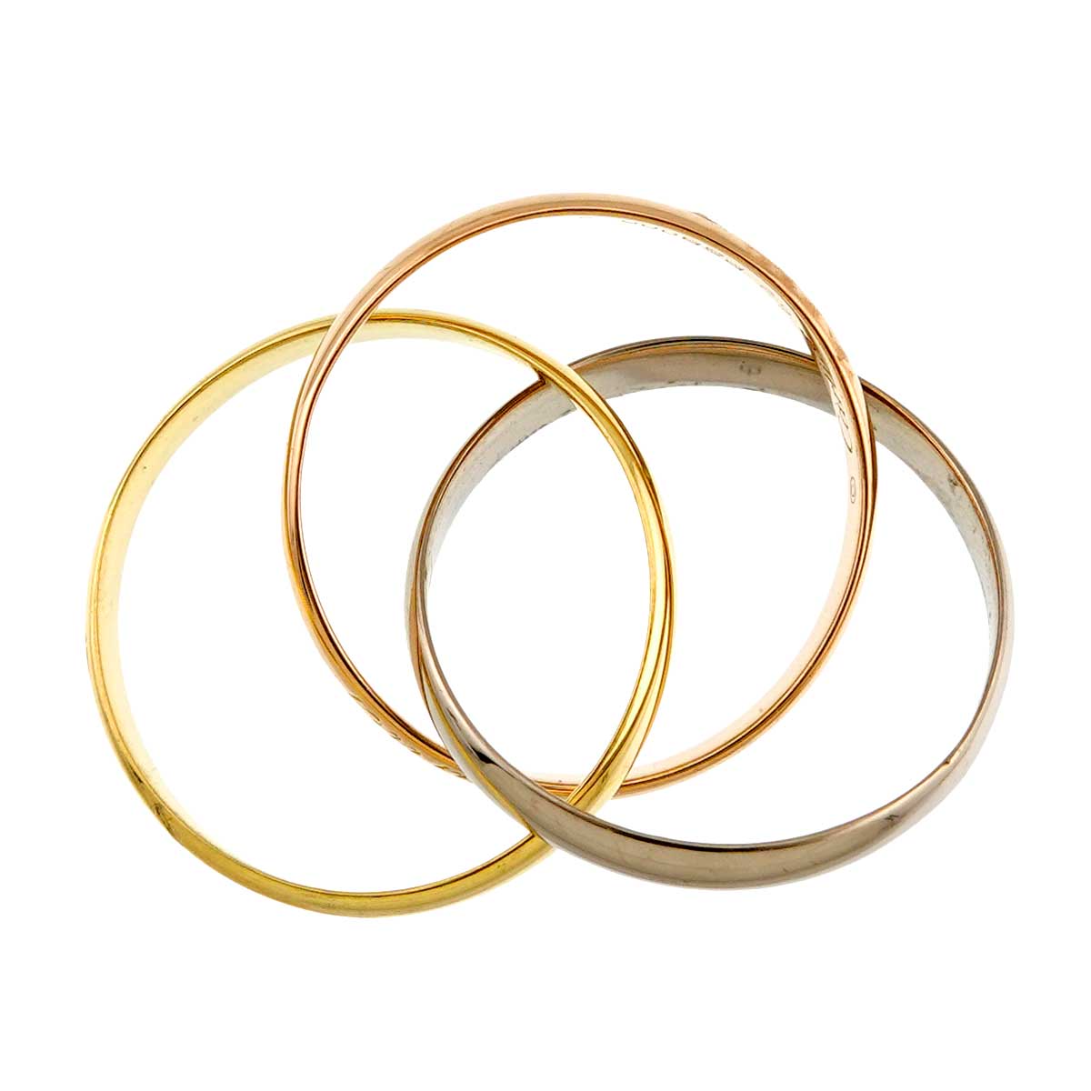 Trinity SM Ring 18K YG WG PG 750 Size49 4.75-5(US)