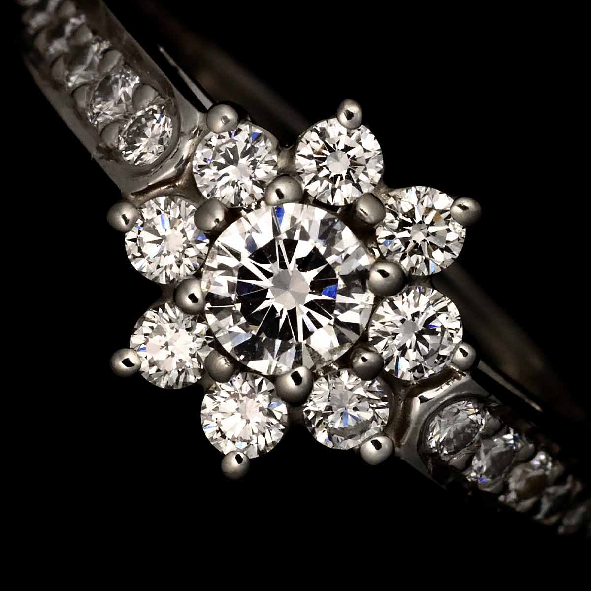 Flora Diamond Ring Pt Platinum Size5-5.25(US)