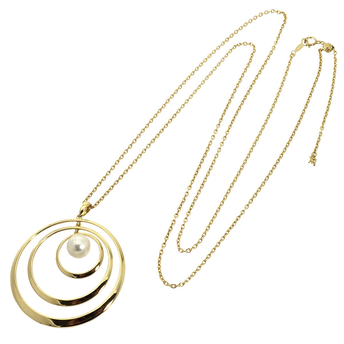 Akoya Pearl 7.6mm Necklace 18K YG 750