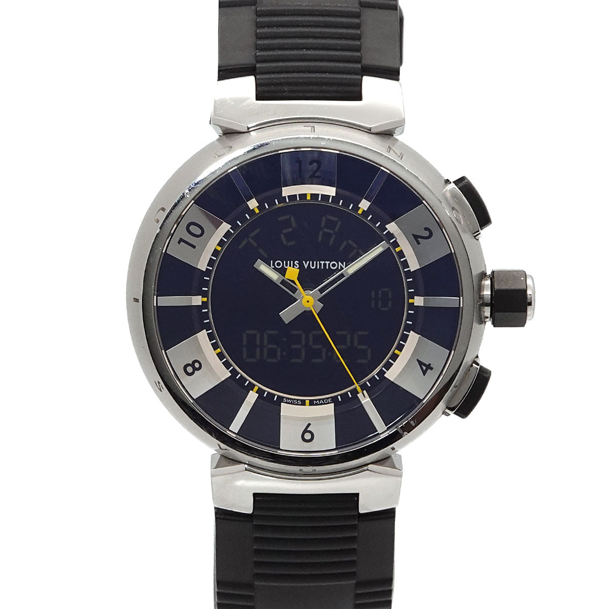 Tambour In Black Q118F Quartz Analog Digital Watch