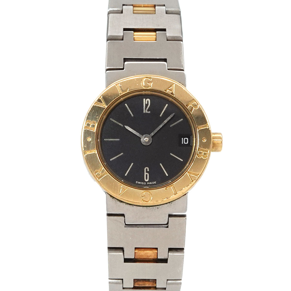 BVLGARIBVLGARI Two Tones BB23SGD 750 YG Black Dial Ladies