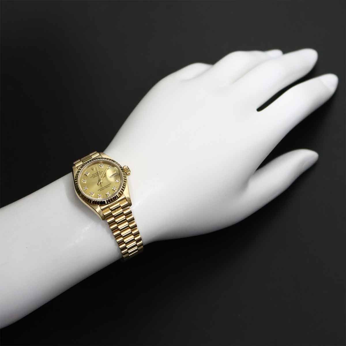 Datejust 69178G Serial X 750 YG 10P Diamond Gold Dial Ladies