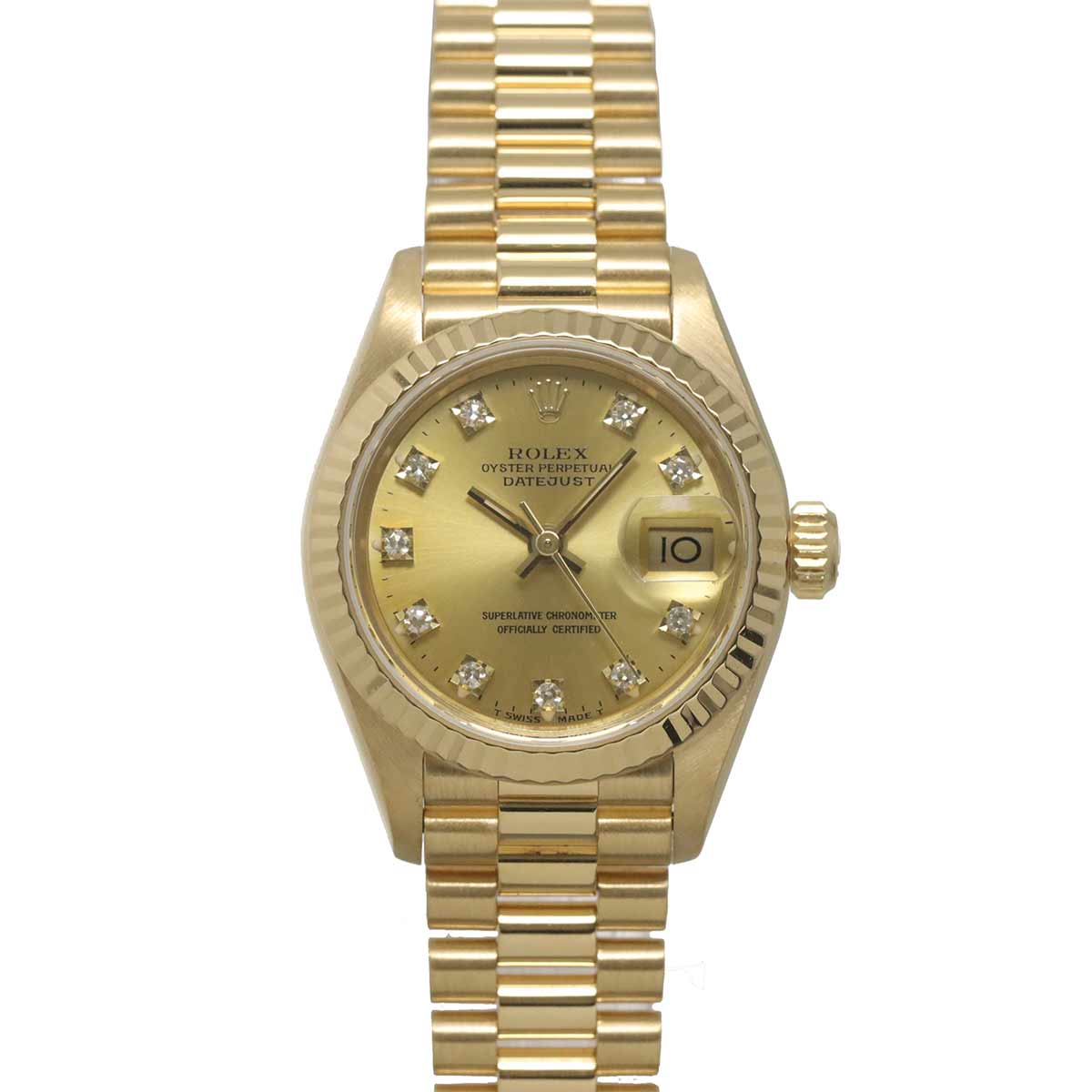 Datejust 69178G Serial X 750 YG 10P Diamond Gold Dial Ladies