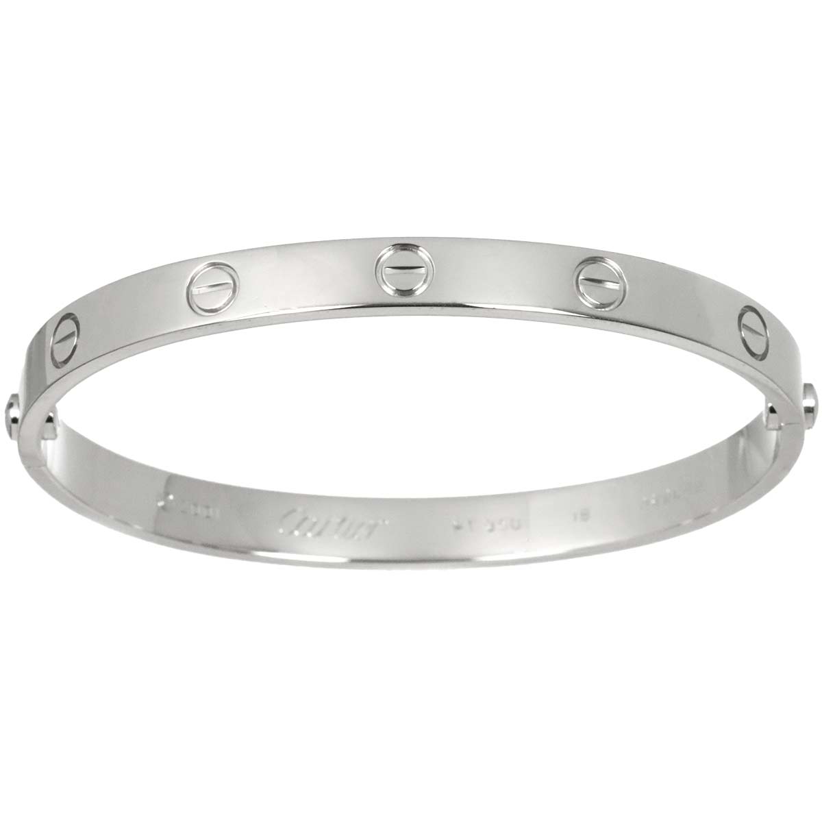 Love Bracelet Bangle Pt Platinum Size18