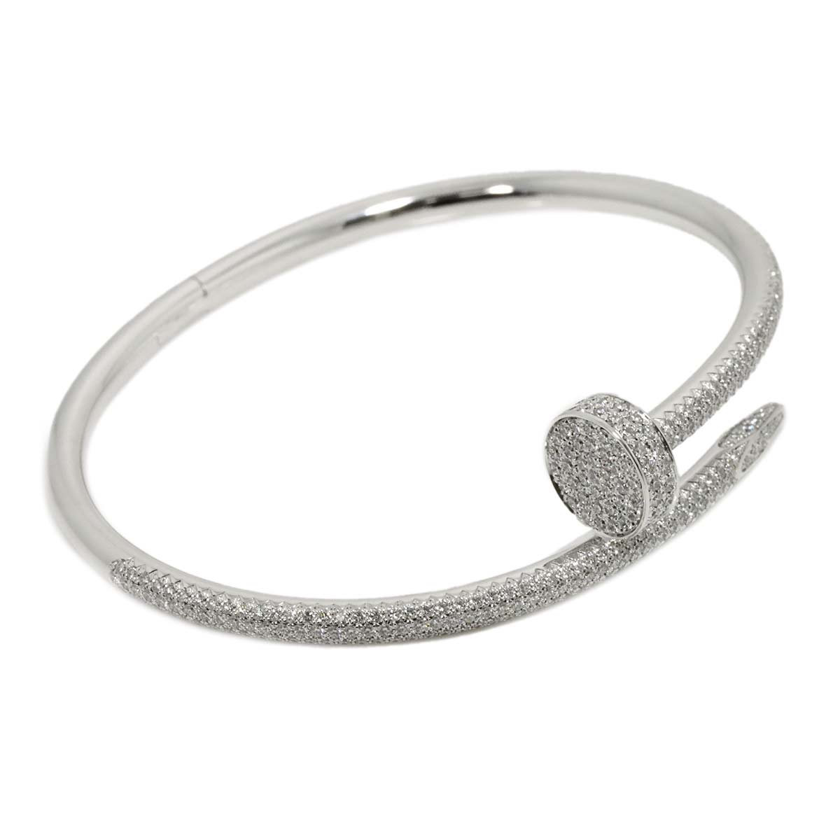 Juste Un Clou Diamond Bracelet Bangle 18K White Gold 750 size17