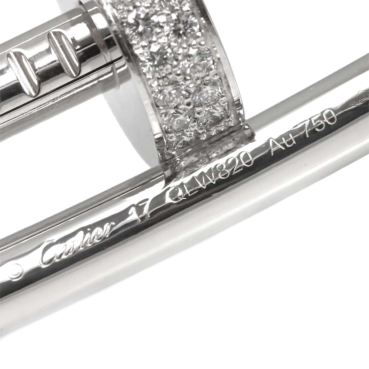 Juste Un Clou Diamond Bracelet Bangle 18K White Gold 750 size17
