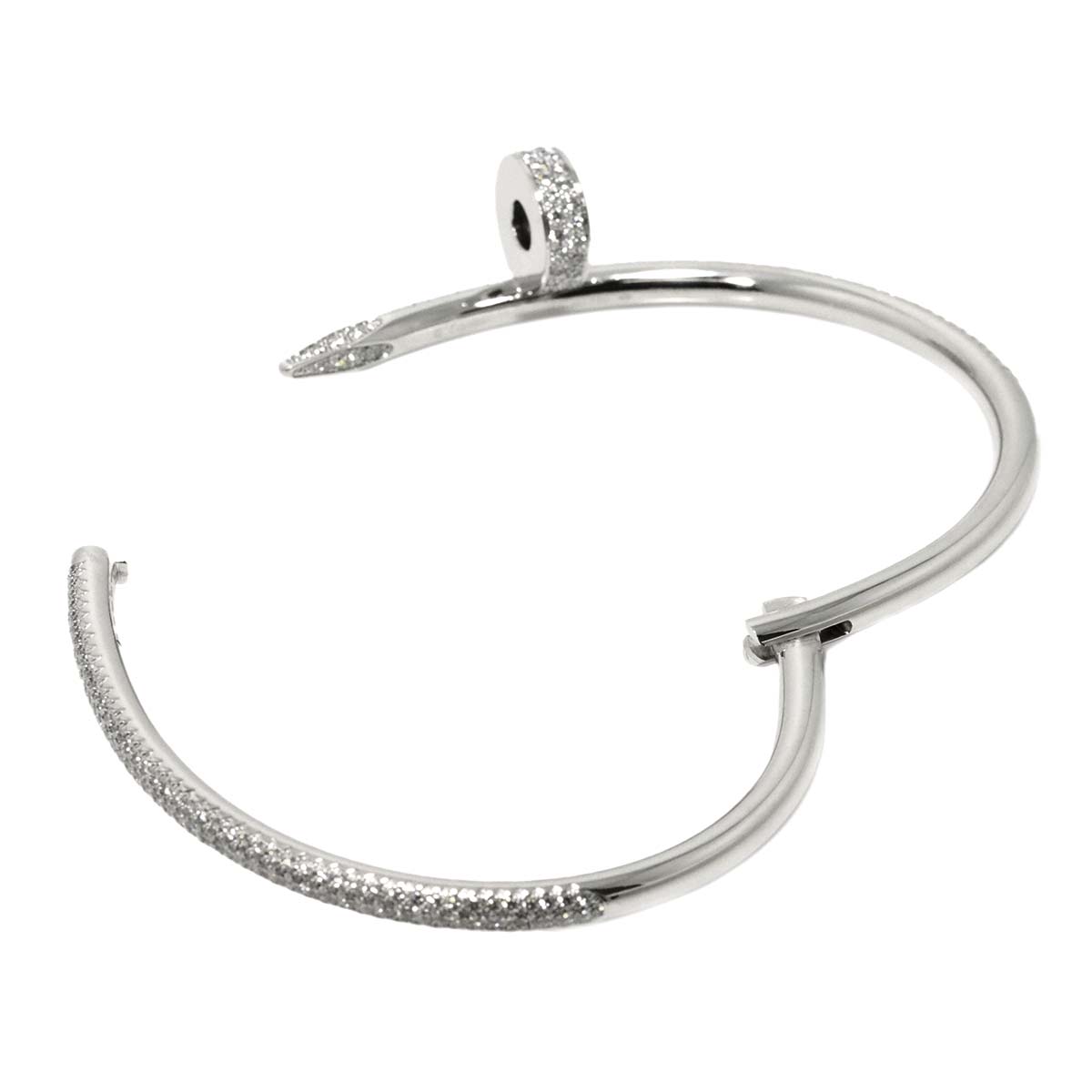 Juste Un Clou Diamond Bracelet Bangle 18K White Gold 750 size17