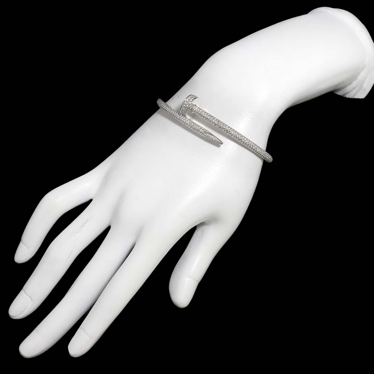 Juste Un Clou Diamond Bracelet Bangle 18K White Gold 750 size17