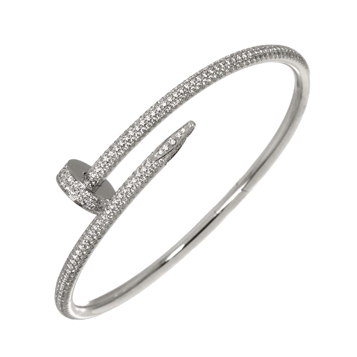 Juste Un Clou Diamond Bracelet Bangle 18K White Gold 750 size17