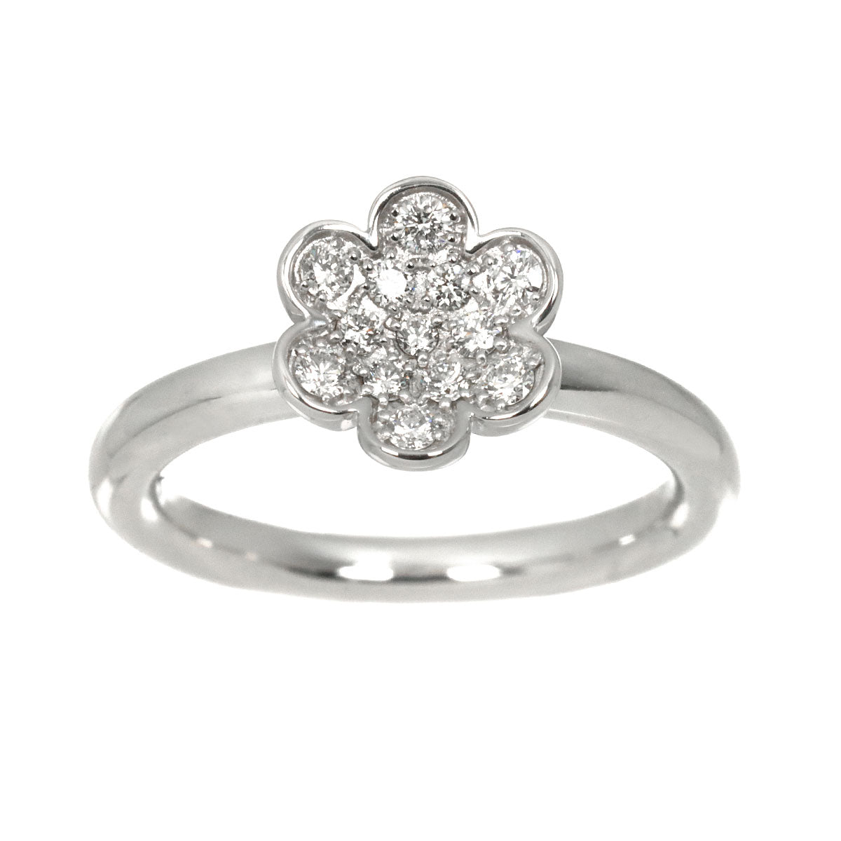 Diamond 0.17ct Ring 18K WG 750 size5.25(US)
