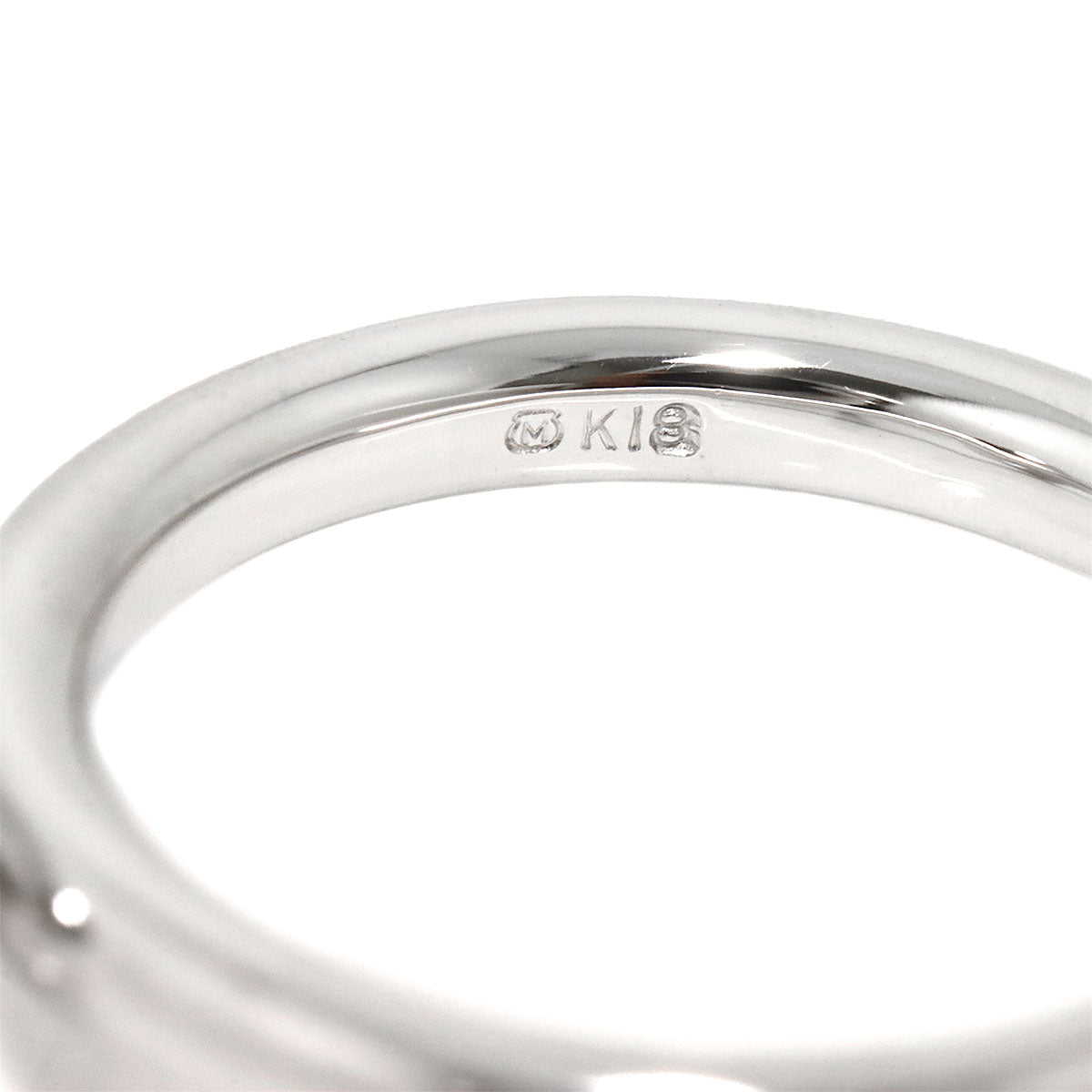 Diamond 0.17ct Ring 18K WG 750 size5.25(US)
