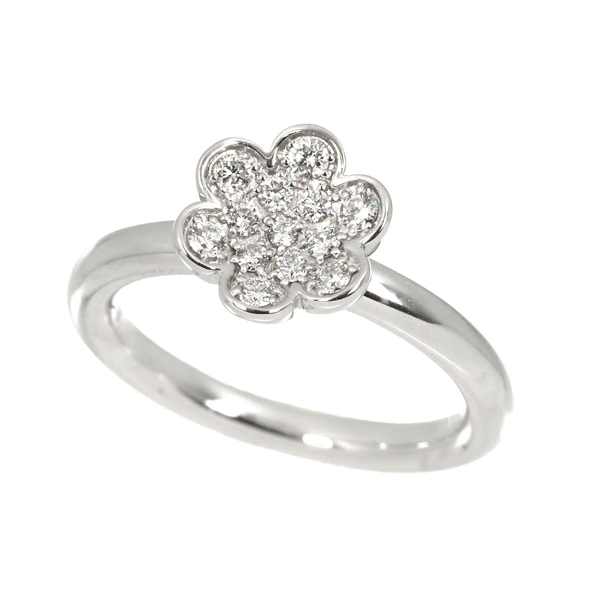 Diamond 0.17ct Ring 18K WG 750 size5.25(US)