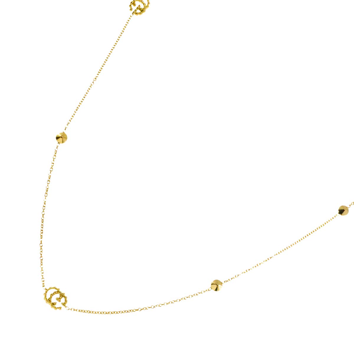 GG running Blue Topaz Long Necklace 18K Yellow Gold 750