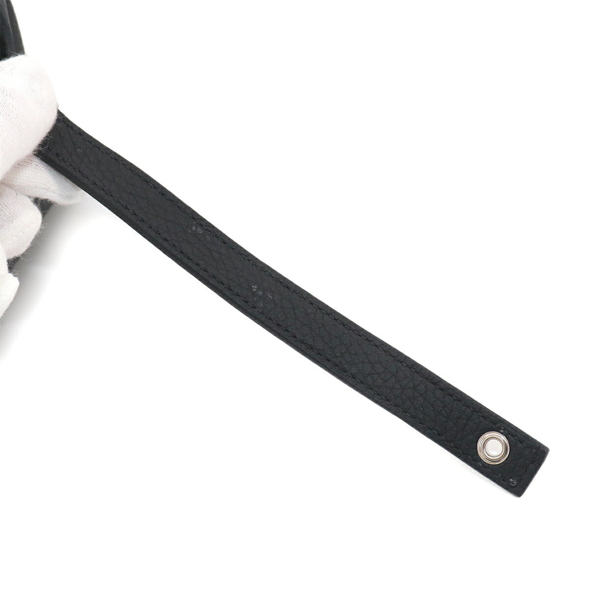 Picotin Lock MM Hand Bag Taurillon Clemence Black Purse