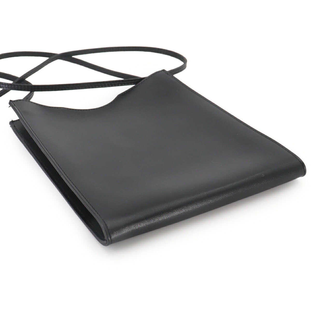 Onimaitou Shoulder Bag Box calf Black Purse Pochette