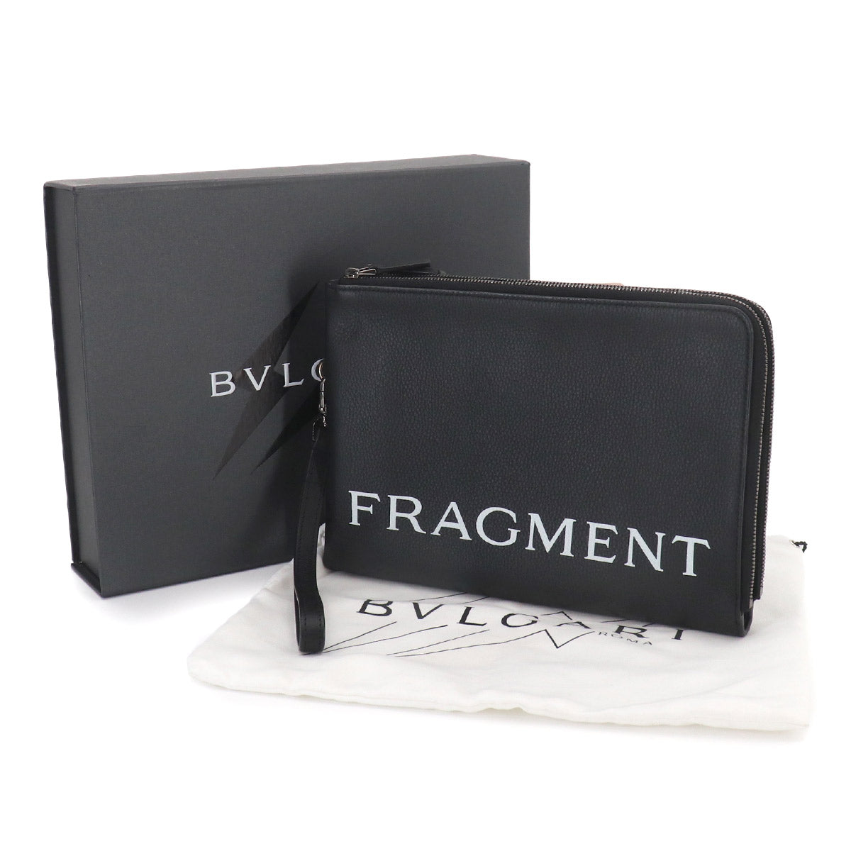 FRAGMENT Clutch Bag Leather Black 290786 Purse