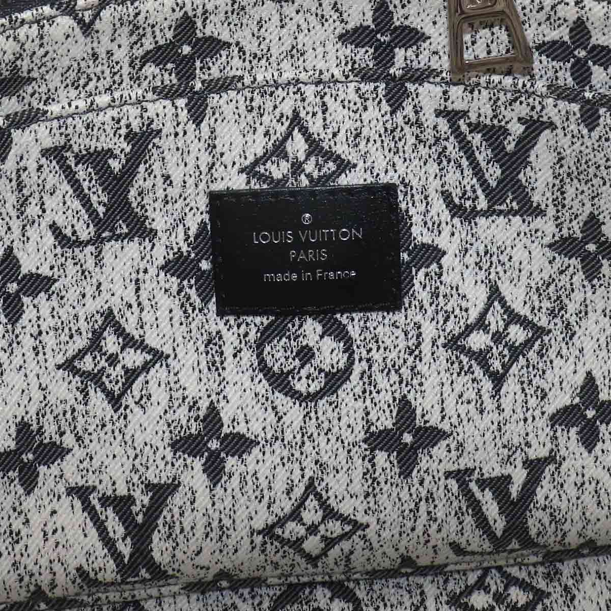 Monogram Jacquard Denim Onthego MM Tote Shoulder Bag