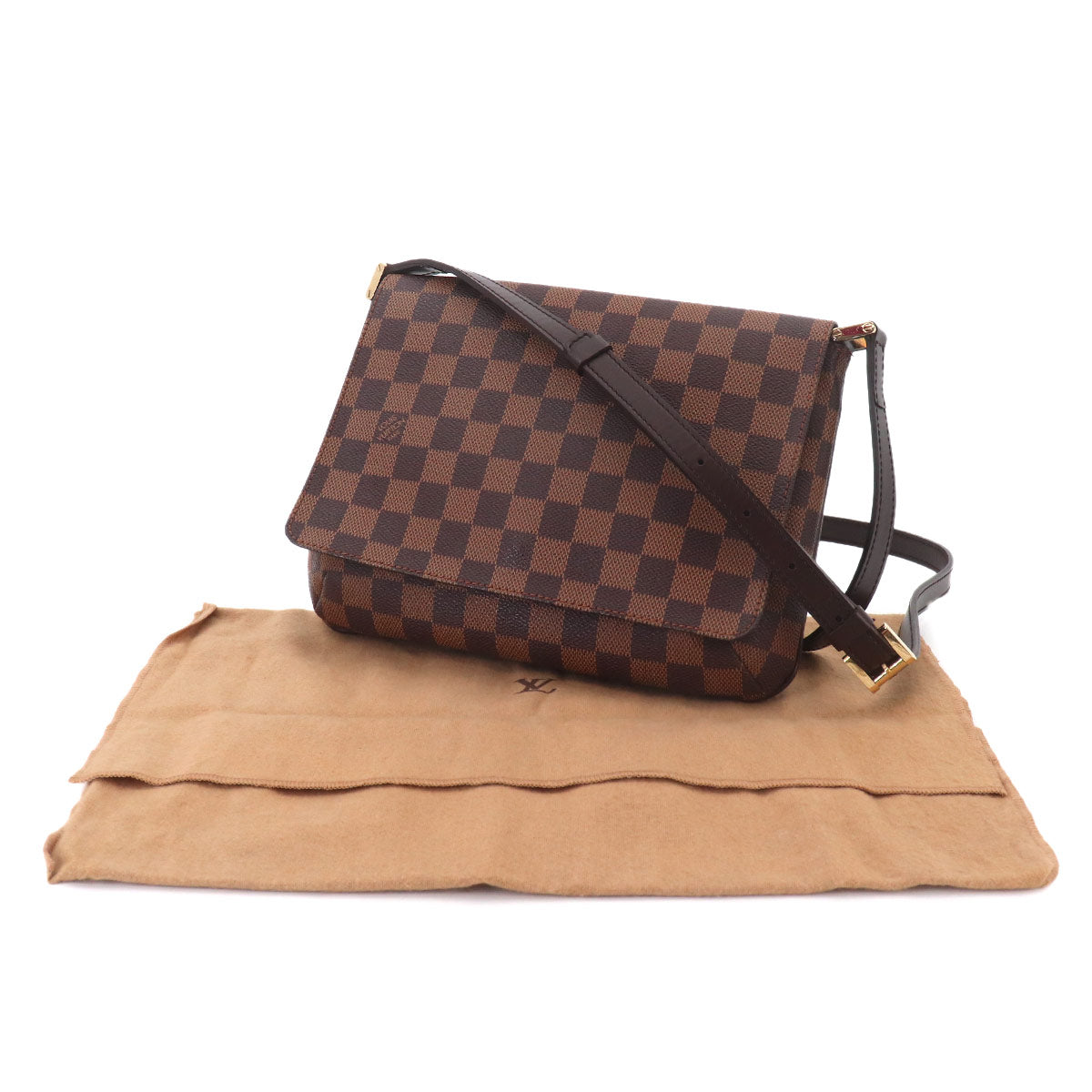 Damier Musette Tango Long Shoulder Bag Ebene N51301