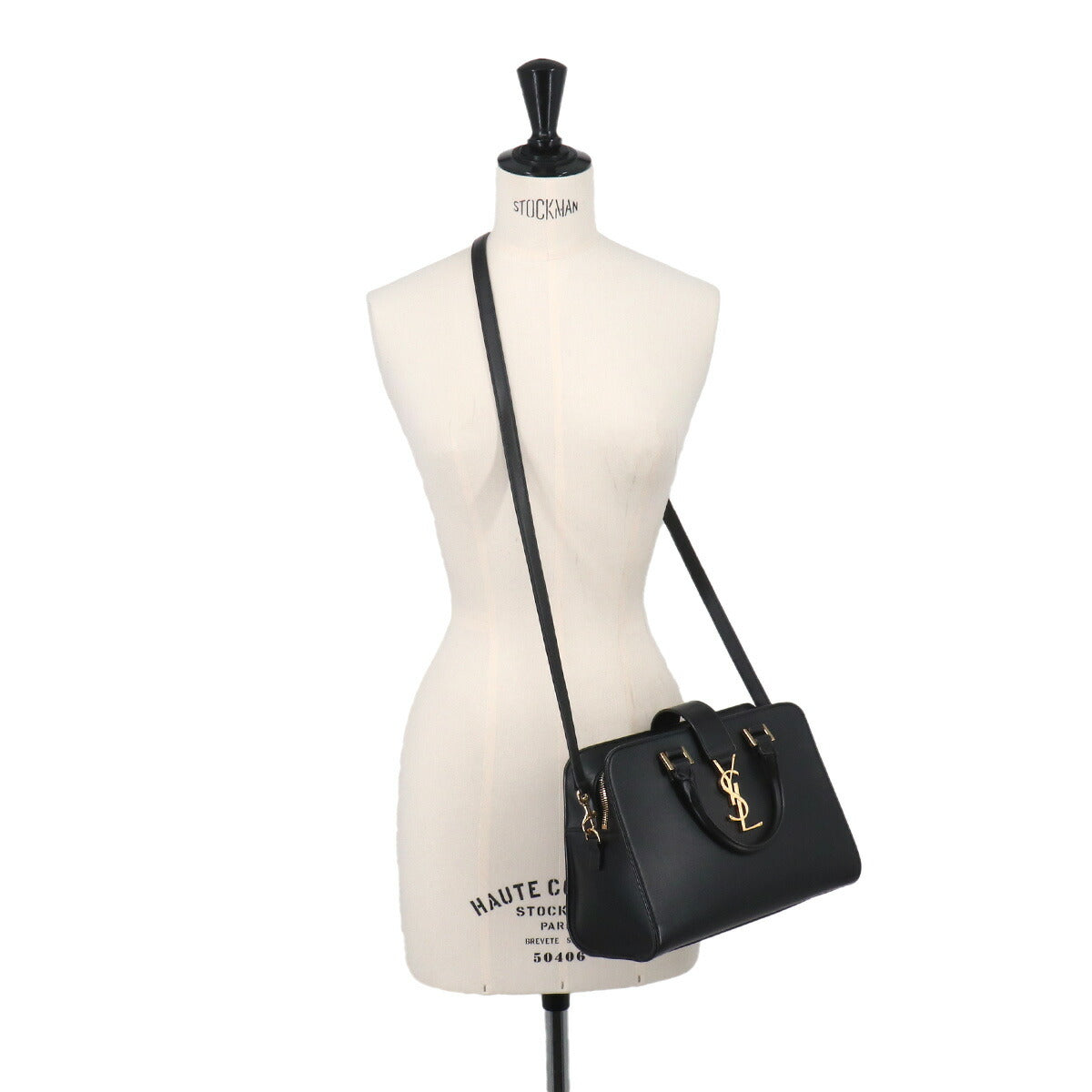 Baby Cabas Hand Shoulder Bag Leather Black 568853