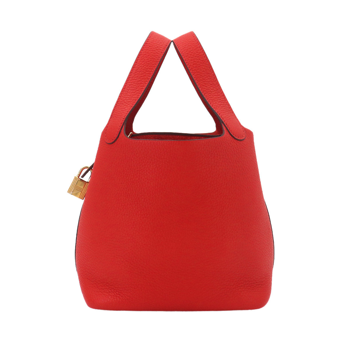 Picotin Lock PM Hand Bag Taurillon Clemence Rouge de coeur