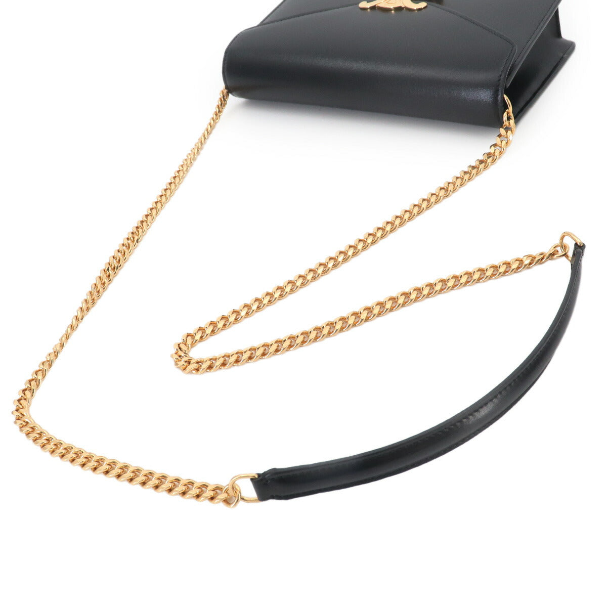 Margo Triomphe Chain Long Wallet Leather Black 10L033DPV