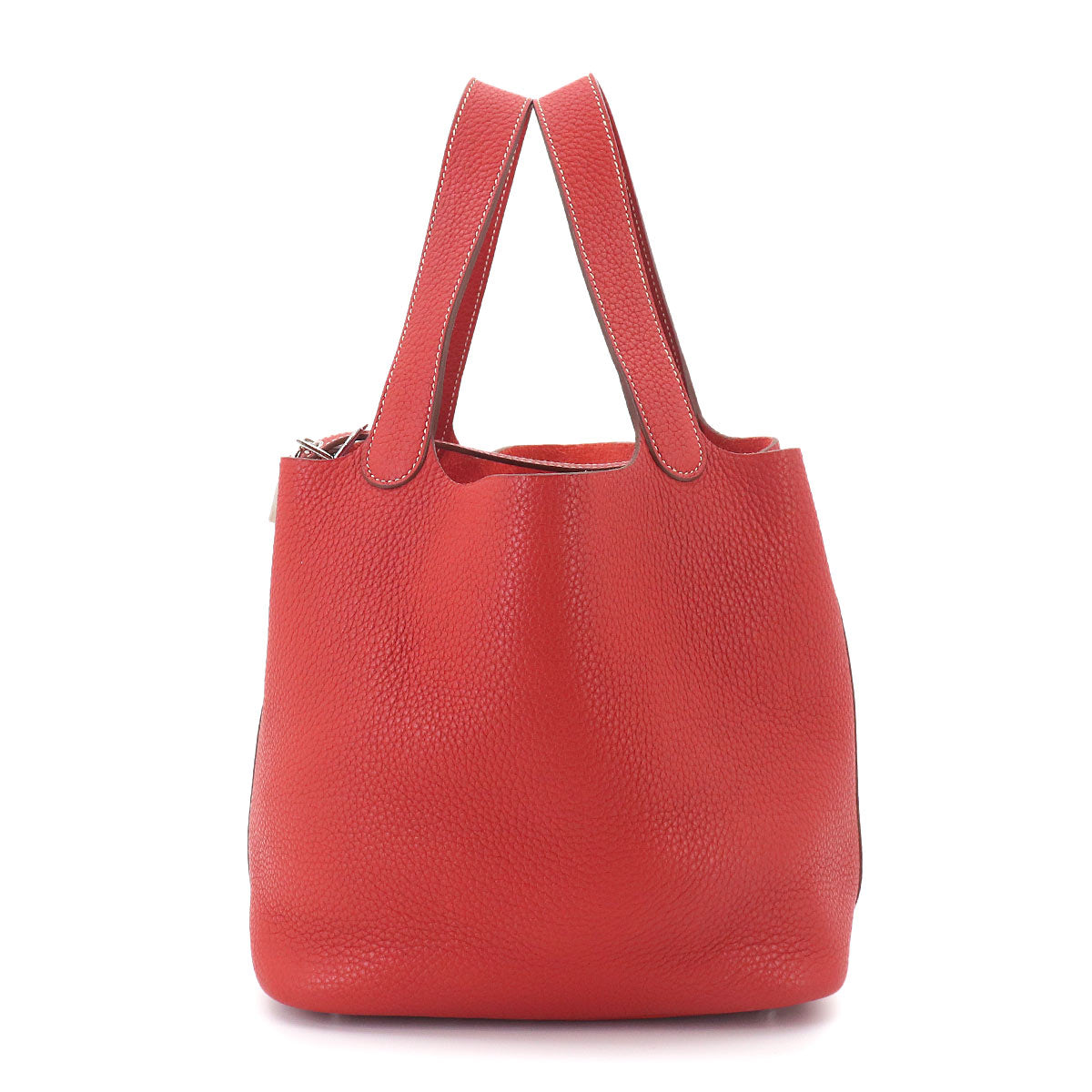 Picotin Lock MM Hand Bag Taurillon Clemence Sanguine