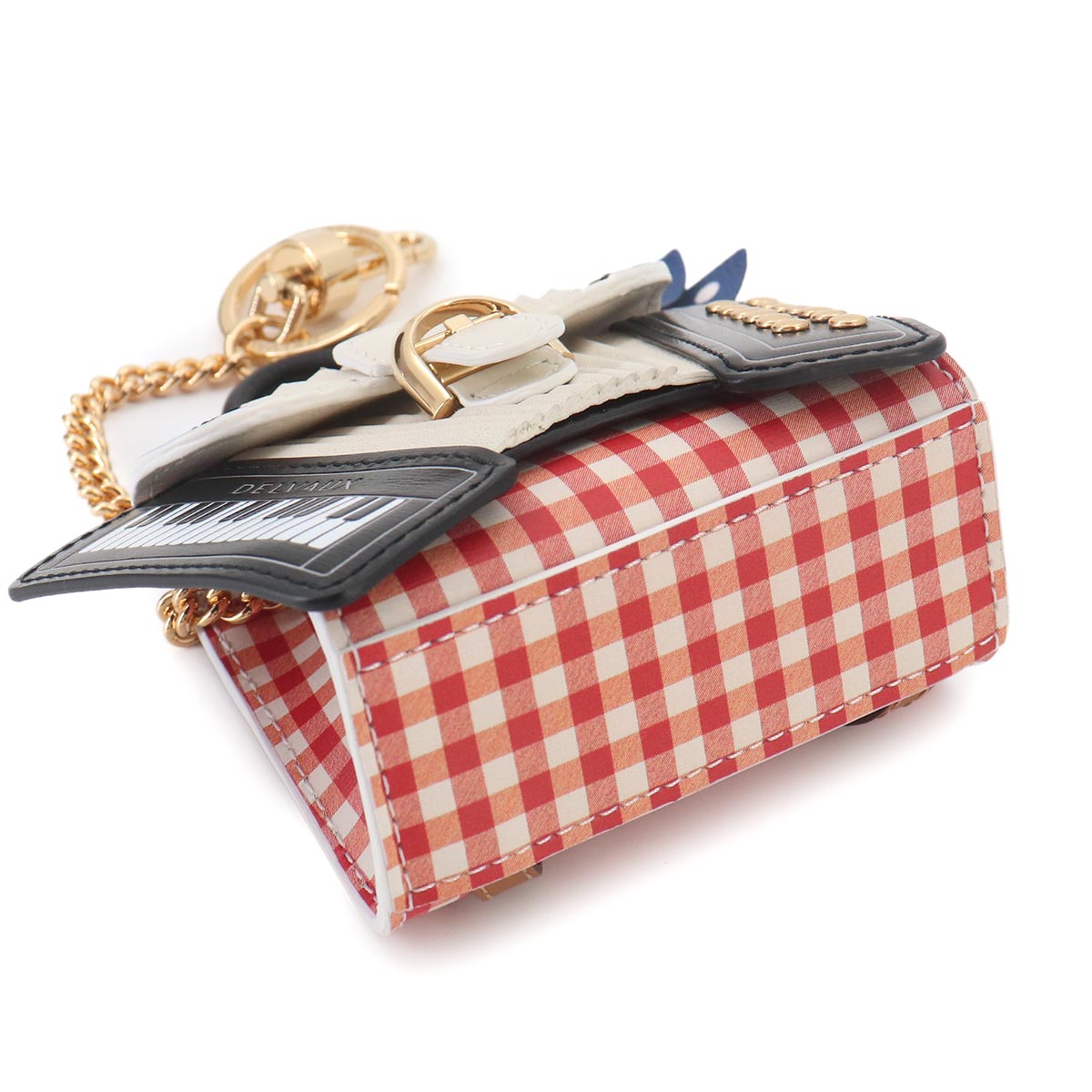 Brillant Bag Charm European Accordion Leather Multicolor