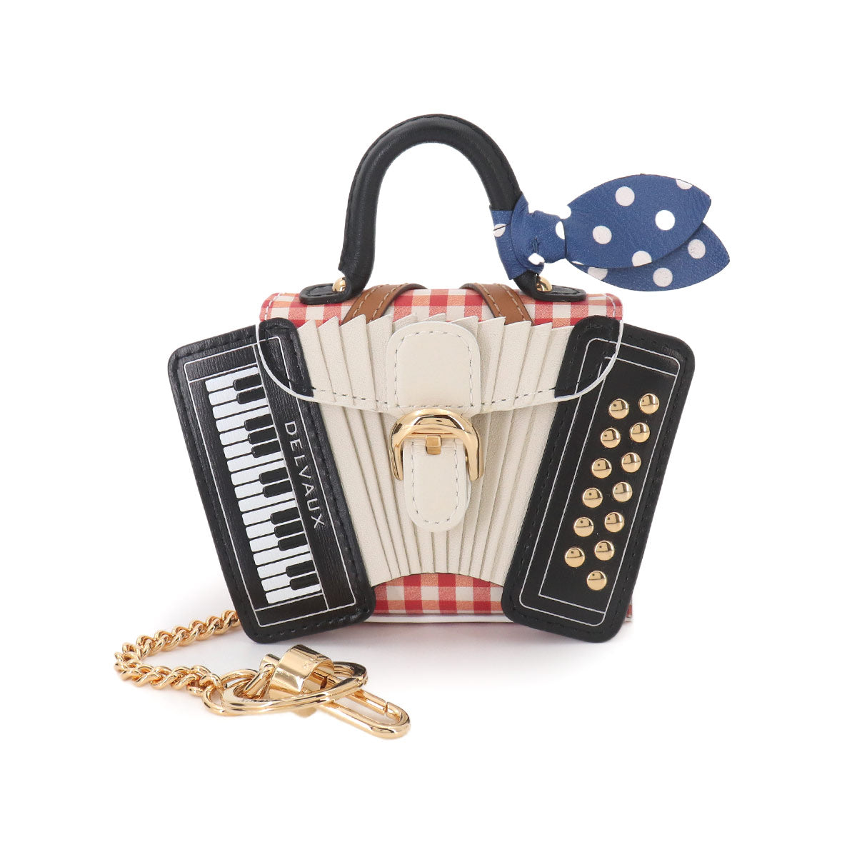 Brillant Bag Charm European Accordion Leather Multicolor