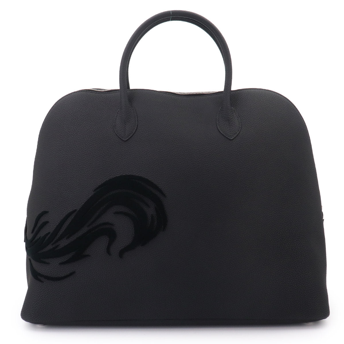 Bolide 1923 Chimeres Dragon Hand Bag Togo Velvet Black Blue lin